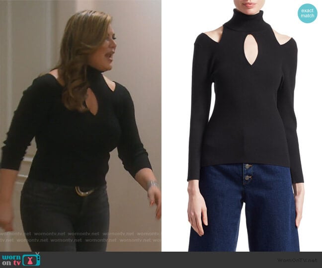 Matera Sweater by A.L.C. worn by Emily Simpson on The Real Housewives of Orange County