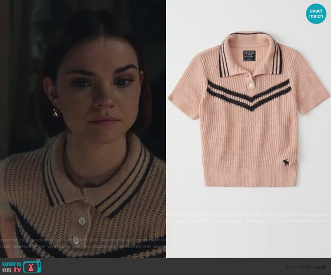 Icon Sweater Polo by Abercrombie & Finch worn by Callie Foster (Maia Mitchell) on Good Trouble