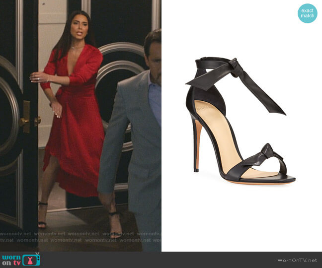 Gigi’s black sandals on Grand Hotel