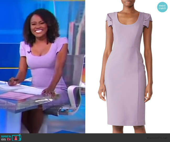 WornOnTV: Janai’s purple cap sleeve dress on Good Morning America ...