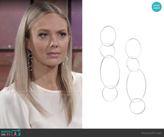 Argento Vivo Drop Link Earrings  worn by Abby Newman (Melissa Ordway) on The Young and the Restless