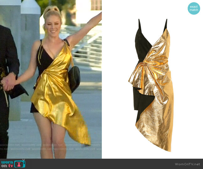 Gucci Asymmetrical Suede & Metallic Leather Dress worn by Heidi Montag (Heidi Montag) on The Hills New Beginnings