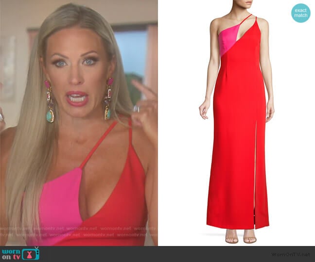 Bcbg red 2025 and pink dress