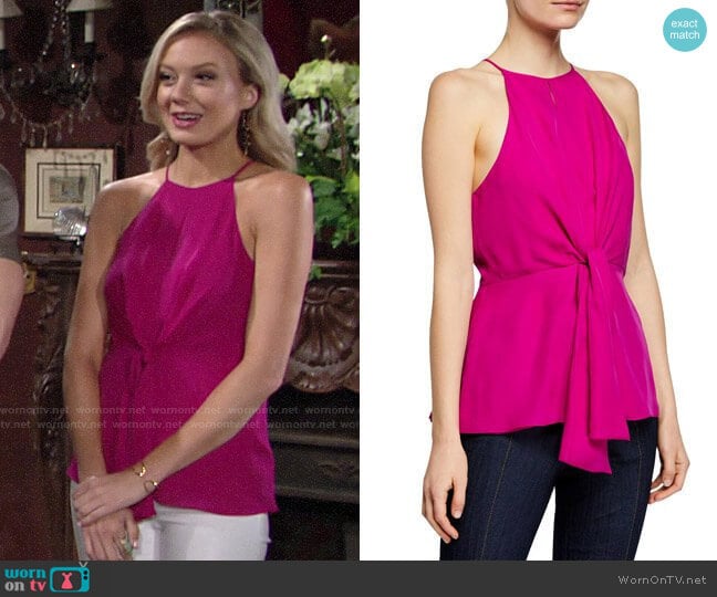 Cinq a Sept Bailey Top worn by Abby Newman (Melissa Ordway) on The Young and the Restless