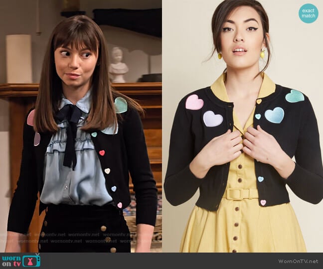 Short and Sweetheart Cropped Cardigan by Collectif at Modcloth worn by Molly (Lauren Lindsey Donzis) on No Good Nick