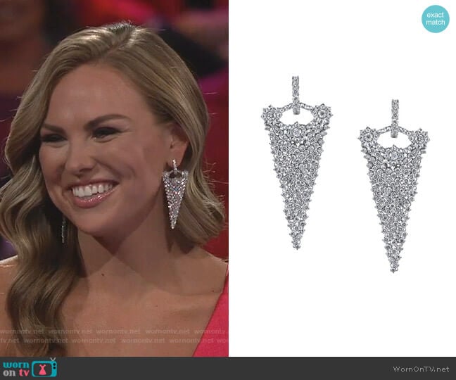 Evening Affair Diamond Earrings by Dena Kemp worn by Hannah Brown on The Bachelorette