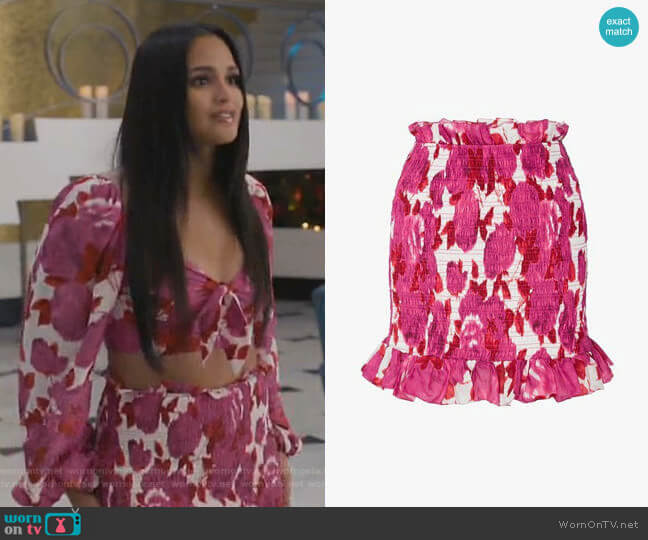 Electric Skirt by Alice McCall worn by Carolina (Feliz Ramirez) on Grand Hotel