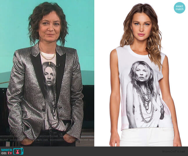 Kate Moss Tank by Eleven Paris worn by Sara Gilbert on The Talk