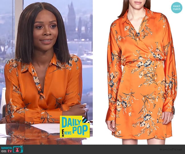 Harmon Shirtdress by Equipment worn by Zuri Hall on E! News