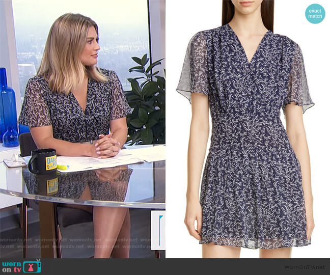 Lisle Ditsy Print Silk Dress by Equipment worn by Carissa Loethen Culiner on E! News