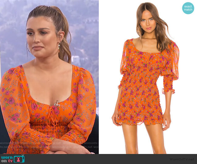 Peony Mini Dress by For Love & Lemons worn by Carissa Loethen Culiner on E! News