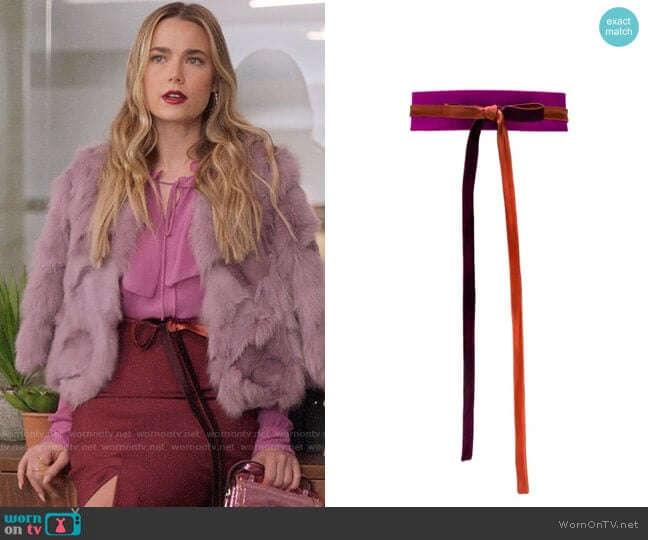 Gianluca Capannolo Tie Fastening Belt worn by Ainsley Howard (Rebecca Rittenhouse) on Four Weddings and a Funeral