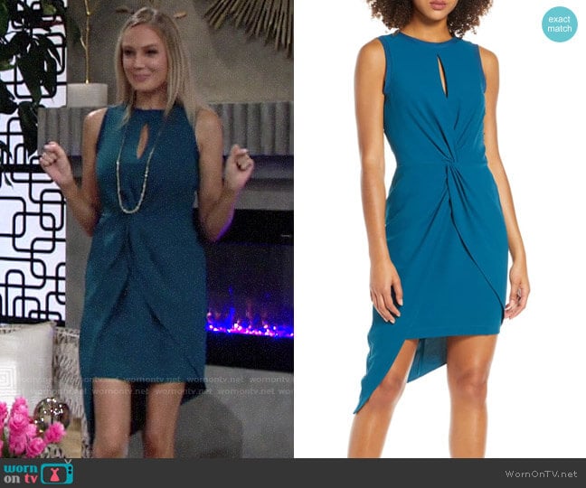 Harlyn Asymmetrical Sheath Dress worn by Abby Newman (Melissa Ordway) on The Young and the Restless