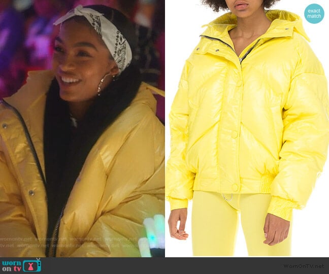 Dunlope Short Puffer Jacket by Ienki Ienki worn by Zoey Johnson (Yara Shahidi) on Grown-ish