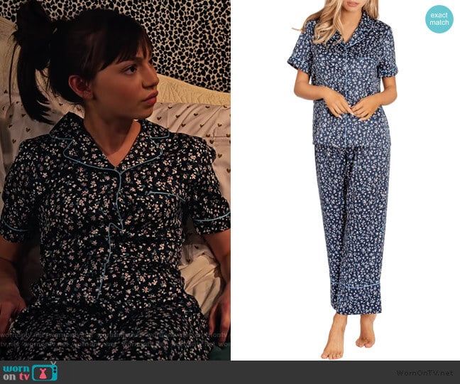 Satin Crop Pajamas by In Bloom by Jonquil worn by Molly (Lauren Lindsey Donzis) on No Good Nick