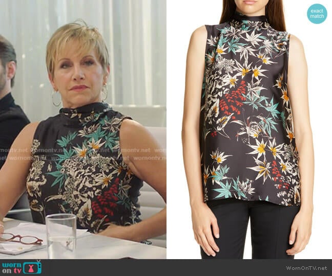 Anders Print Blouse by Judith &Charles worn by Gabrielle Carteris (Gabrielle Carteris) on BH90210