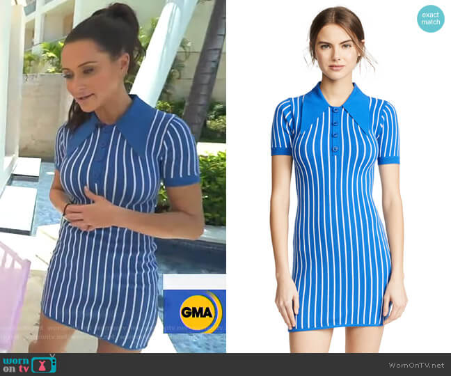 Knit Polo Mini Dress by JoosTricot worn by Jessica Mulroney on GMA