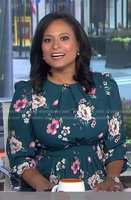 Kristen Welker’s green floral dress on Today