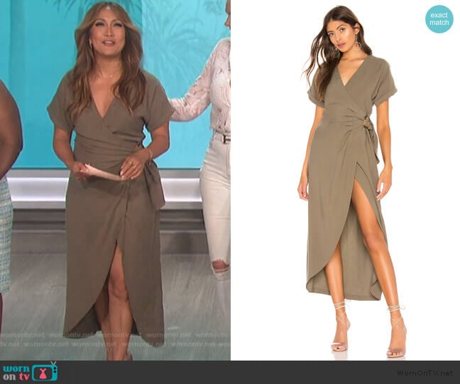 The Jennifer Midi Dress by L'Academie worn by Carrie Inaba  on The Talk