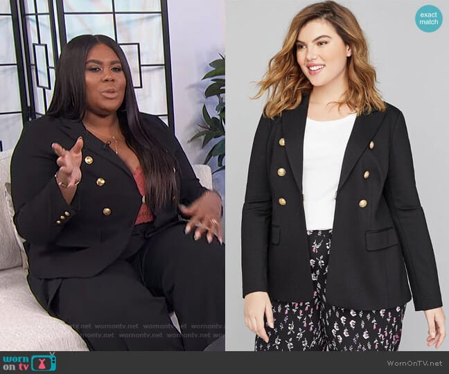 Bryant Blazer - Double Breasted Ponte by Lane Bryant worn by Nina Parker on E! News