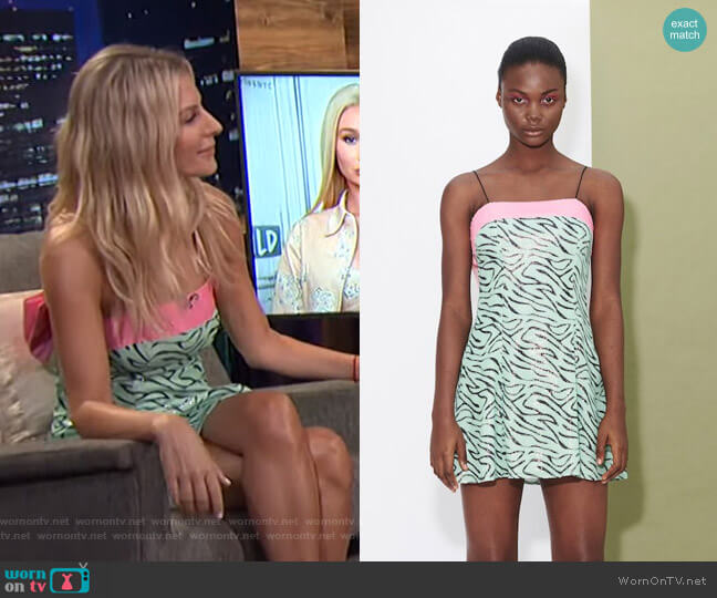 Lettie Zebra Dress by Olivia Rubin worn by Morgan Stewart on E! News