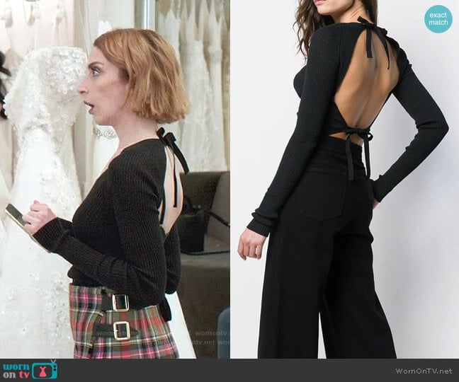 Open Back Knit Top by MM6 Maison Margiela worn by Lauren (Molly Bernard) on Younger