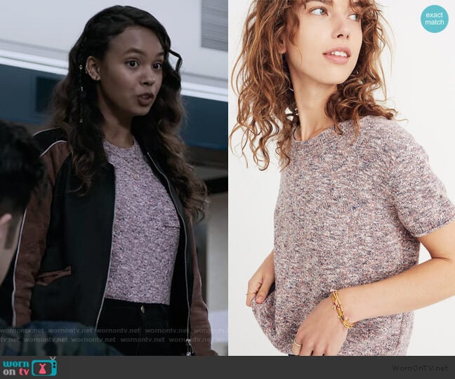 Pocket Tee Sweater by Madewell worn by Jessica Davis (Alisha Boe) on 13 Reasons Why