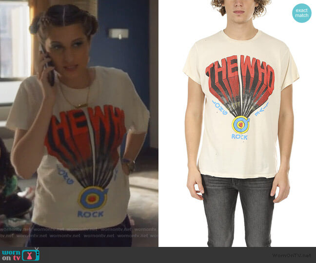 The Who Tee by Madeworn worn by Nomi Segal (Emily Arlook) on Grown-ish