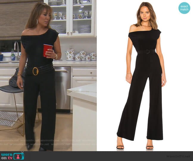 Drop Shoulder Jumpsuit by Norma Kamali worn by Kelly Dodd on The Real Housewives of Orange County