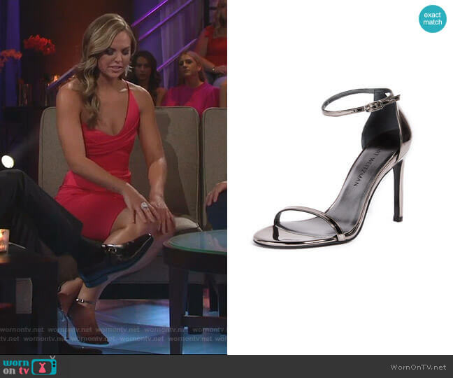 Nudistsong Sandals by Stuart Weitzman worn by Hannah Brown on The Bachelorette