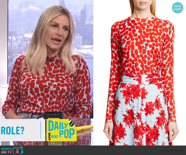 Dot Merino Wool Sweater by Proenza Schouler worn by Morgan Stewart on E! News