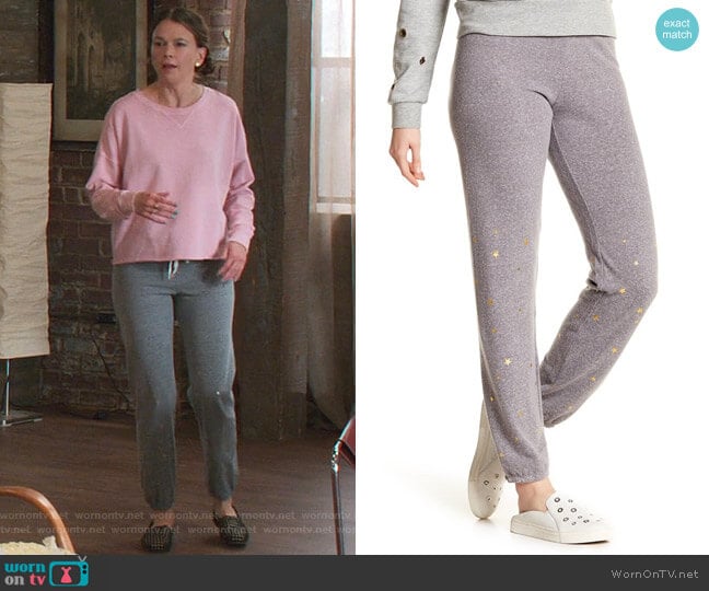 Foil Star Sweatpants by Philosophy Apparel worn by Liza Miller (Sutton Foster) on Younger