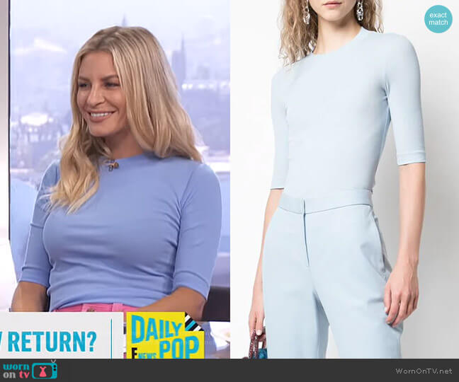 Classic Plain T-shirt by Rosetta Getty worn by Morgan Stewart on E! News