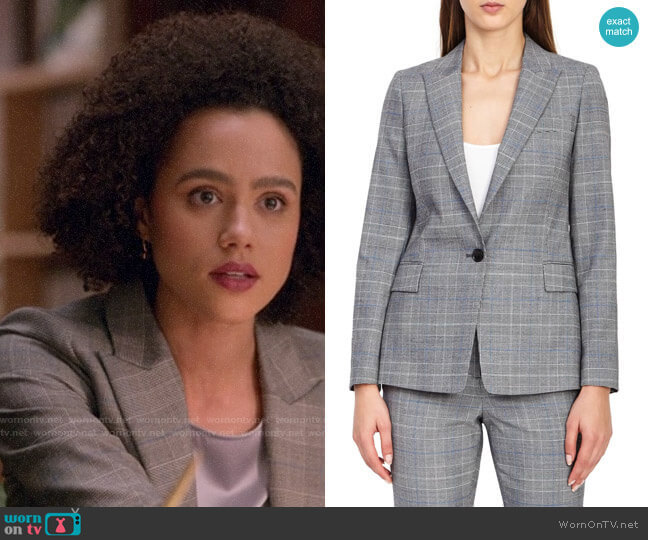 Reiss Joss Blazer worn by Maya (Nathalie Emmanuel) on Four Weddings and a Funeral