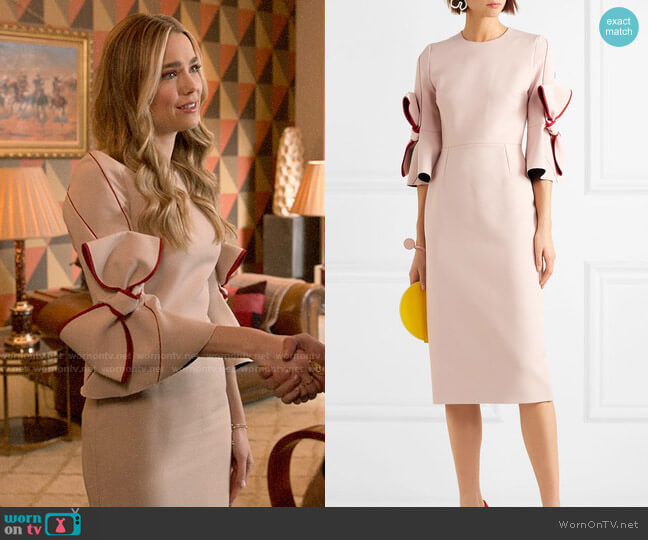 Roksanda Lavette Dress worn by Ainsley Howard (Rebecca Rittenhouse) on Four Weddings and a Funeral