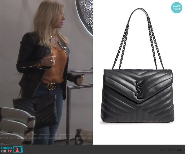 Loulou Matelasse Leather Shoulder Bag by Saint Laurent worn by Tamra Judge on The Real Housewives of Orange County