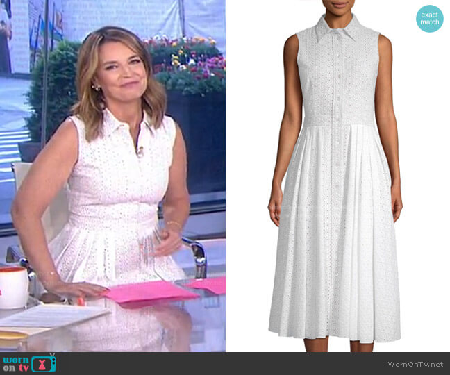 WornOnTV: Savannah’s white eyelet shirtdress on Today | Savannah ...