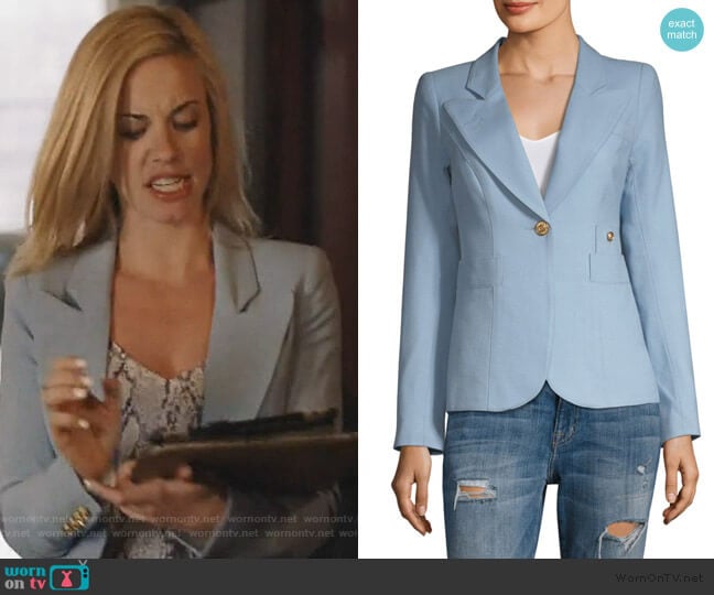 Kelly Anne’s blue blazer on Queen of the South