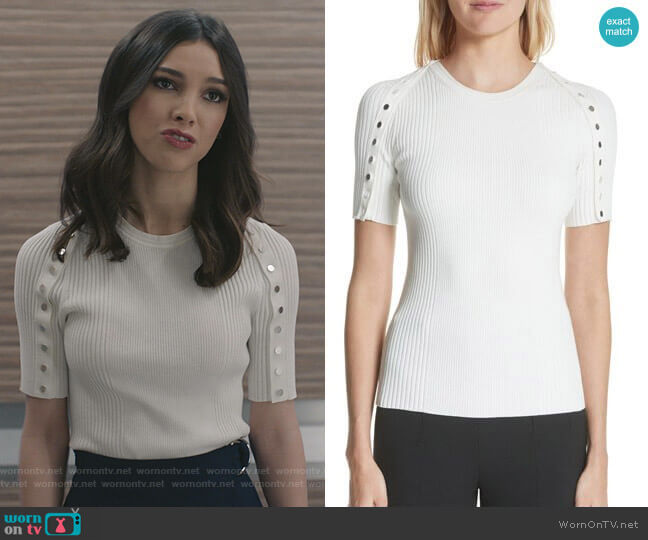 nap Sleeve Top by Alexander Wang worn by Alicia Mendoza (Denyse Tontz) on Grand Hotel