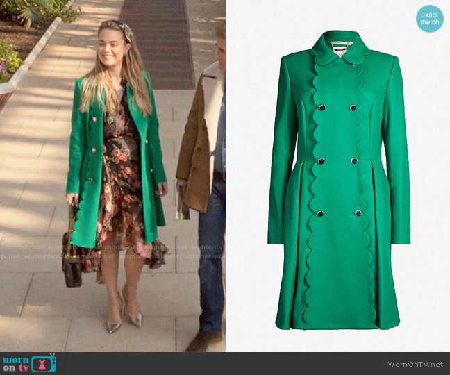 Ted Baker Blarnche Coat worn by Ainsley Howard (Rebecca Rittenhouse) on Four Weddings and a Funeral