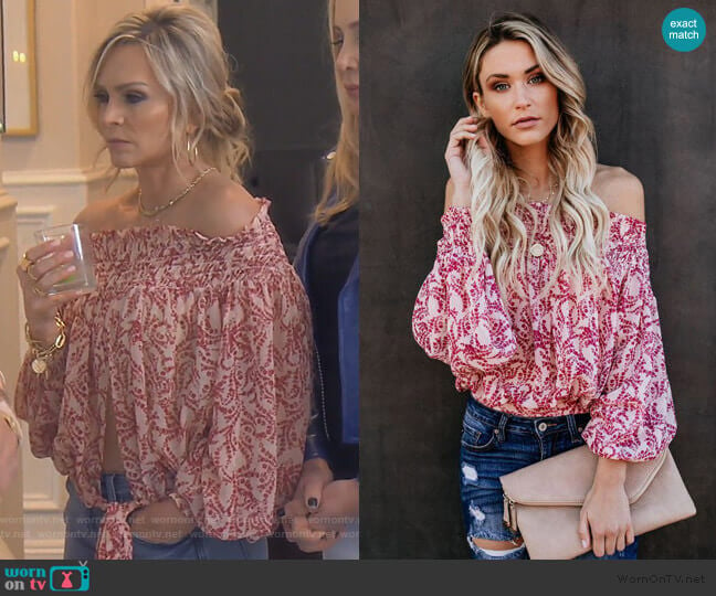 Grapevine Top by Vici worn by Tamra Judge  on The Real Housewives of Orange County