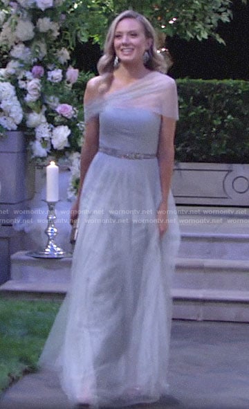 Abby’s blue maid of honor dress on The Young and the Restless