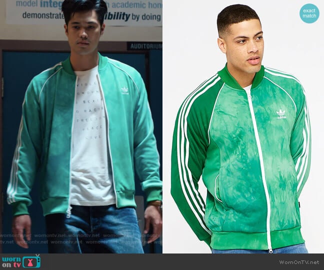 Hu Holi Superstar Track Jacket by Adidas X Pharrell Williams worn by Zach Dempsey (Ross Butler) on 13 Reasons Why