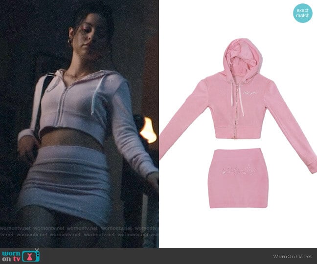 WornOnTV: Maddy's pink baby girl embellished hoodie and skirt set