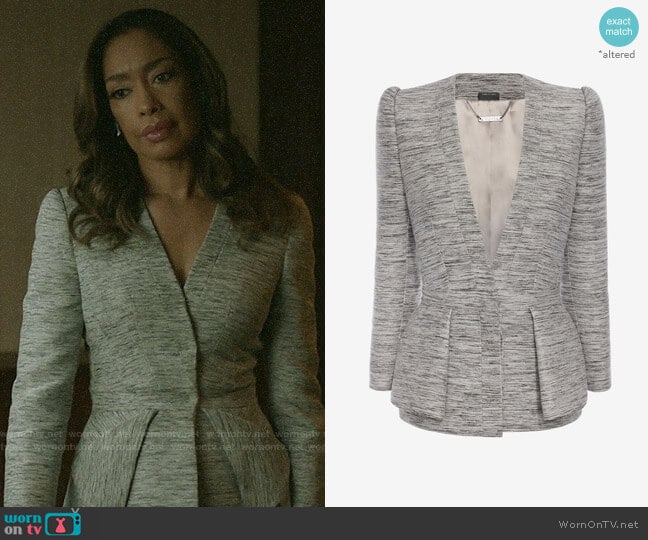 Alexander McQueen Fold Peplum Jacket worn by Jessica Pearson (Gina Torres) on Pearson