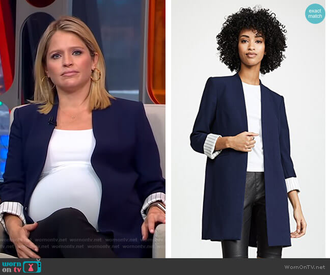 Simpson Blazer by Alice + Olivia worn by Sara Haines on Good Morning America