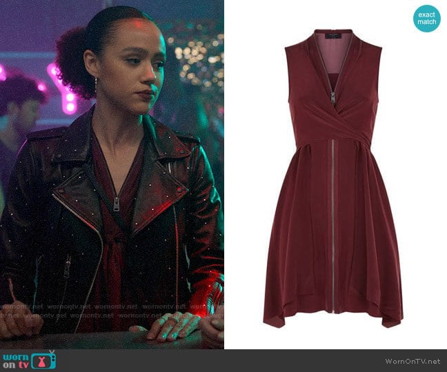 All Saints Jayda Dress worn by Maya (Nathalie Emmanuel) on Four Weddings and a Funeral