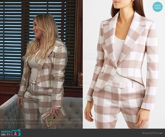 Lazio Asymmetric Blazer by Altuzarra worn by Kelsey Peters (Hilary Duff) on Younger