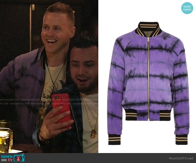 Amiri Reversible Tie Dye Bomber Jacket worn by Spencer Pratt (Spencer Pratt) on The Hills New Beginnings