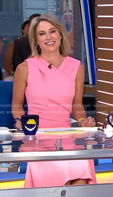 Amy’s pink v-neck dress on Good Morning America